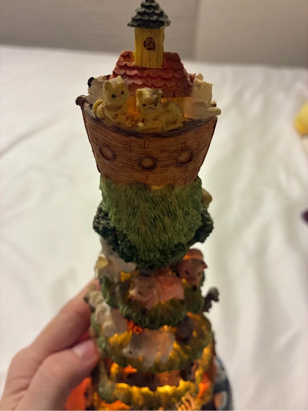 Hand-Painted Animal Nativity Tree Light - Multicolor Noah’s Ark Light up Decor